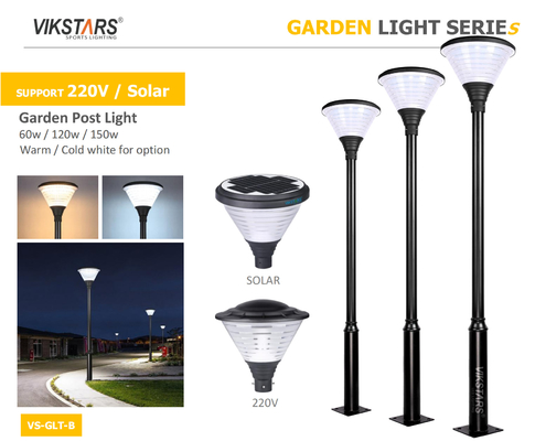 Unterstützung 220V Solar LED Gartenleuchten mit 3m Pole für Landschaftsweg