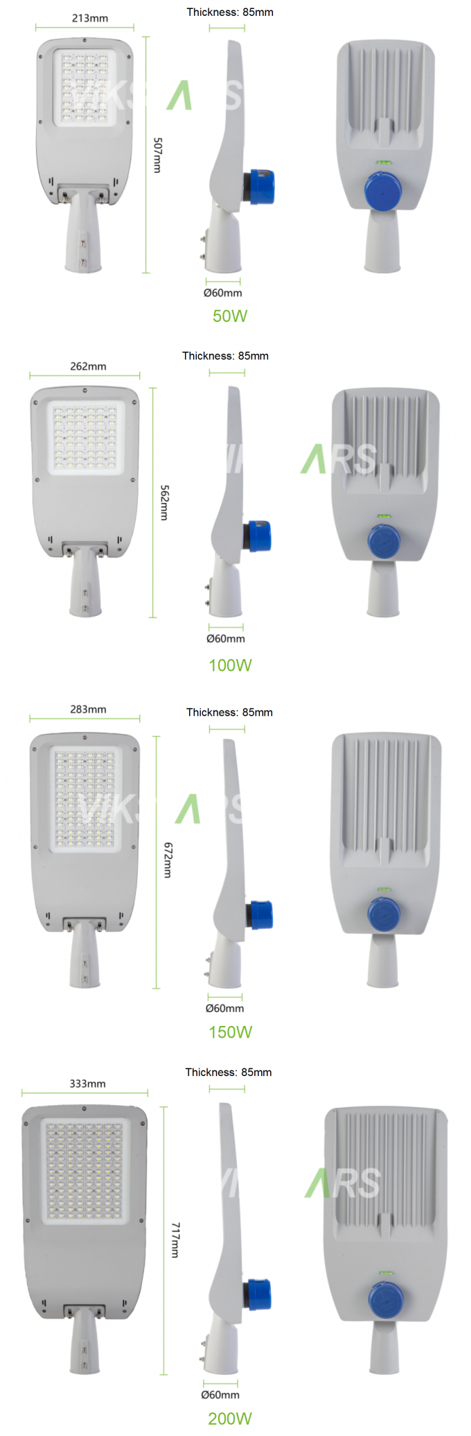 Cobra LED Straßenbeleuchtung Neueste öffentliche Lampe 140lm/w mit 5 Jahren Garantie Hauptstadt Straßenbeleuchtung 9