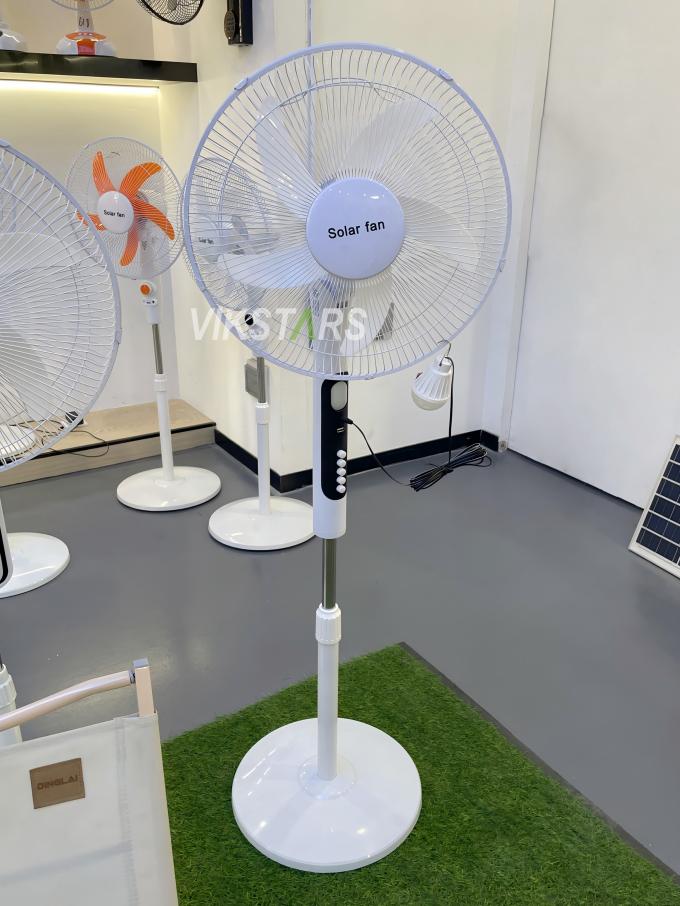 Solar Standventilator 16 Zoll mit Licht Energiesparend für Outdoor Camping Angeln 16