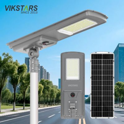 kaufen 2025 Neueste All-in-One Solarstraßenlampen Außen 300w 400w 500w Lampe für die Straße Mit Lichtsensor Bewegungssensor Solarlampe on-line-Fertigung