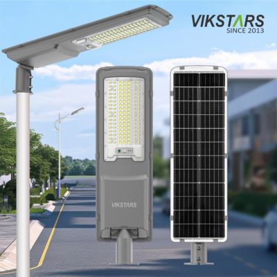 kaufen Externe integrierte Solar-Straßenlaternen für den Außenbereich, 200 W, 300 W, Lampe für Straßen mit Lichtsensor, Fernbedienung und Mast on-line-Fertigung
