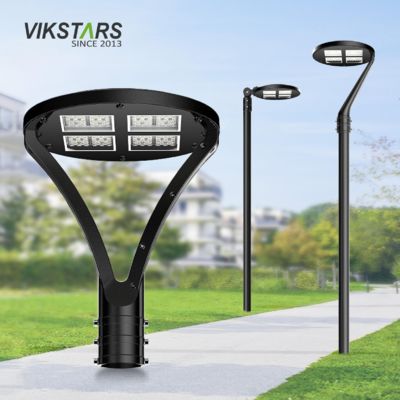 kaufen 100W LED Garten Straßenlaternen mit Doppel-Einfach-Arme für Villen Park Garten Landschaft on-line-Fertigung