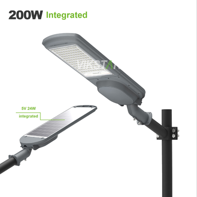 Hochleistungs All-in-One 200W 300W 400W 500W Split Solarstraßenlaternen mit zusätzlichem Solarpanel